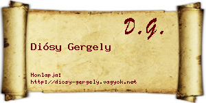 Diósy Gergely névjegykártya