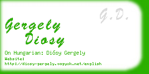 gergely diosy business card