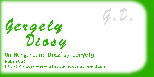 gergely diosy business card